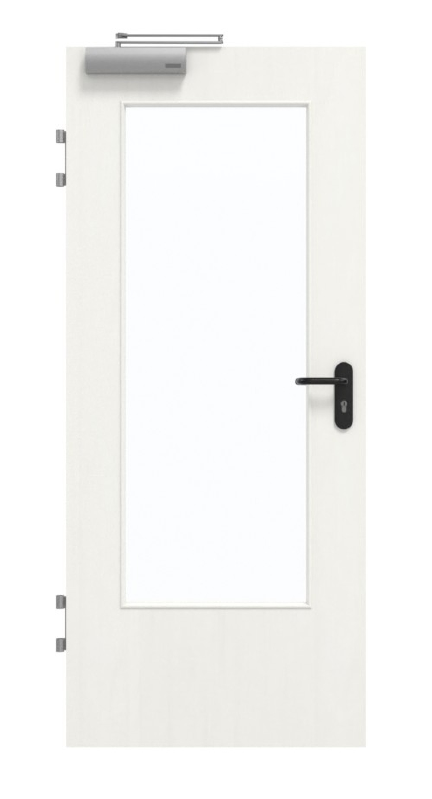 GARANT Brandschutztür T30 Authentic Bianco GCK08 mit Lichtausschnitt LA-DIN