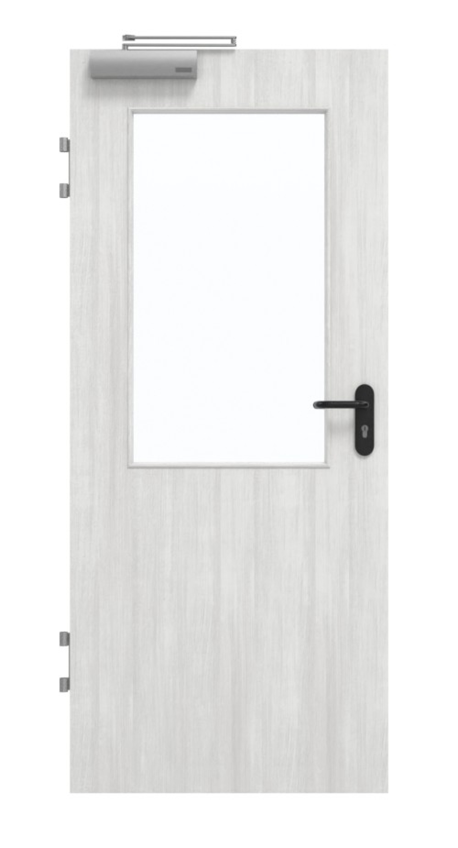 GARANT Brandschutztür T30 Authentic Grigio GCK08 mit Lichtausschnitt LA-6
