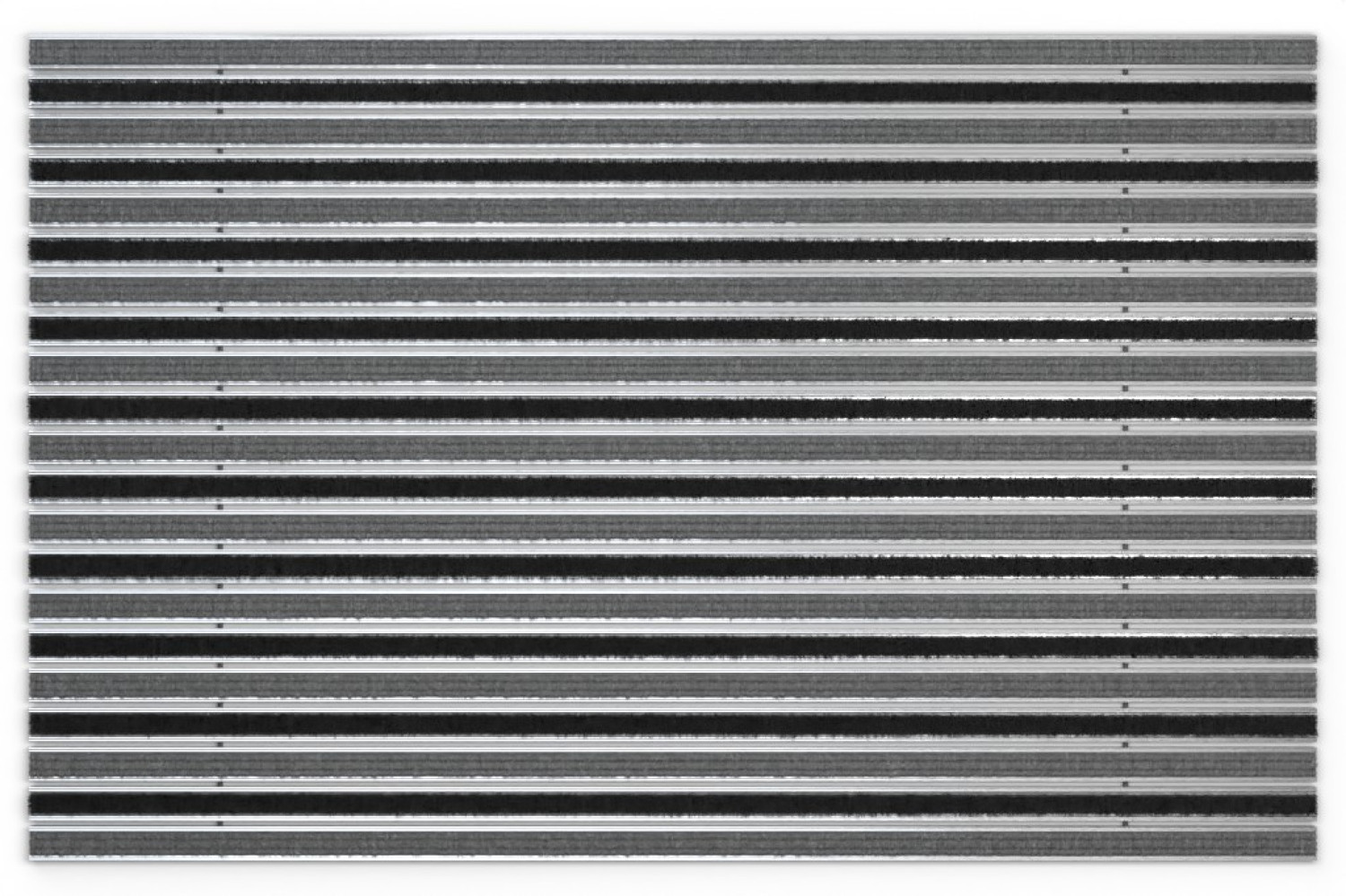 Top-Ansicht von Aluprofilmatte KLASSIK Rips T05PP grau / Brush BL01 schwarz - Entrada