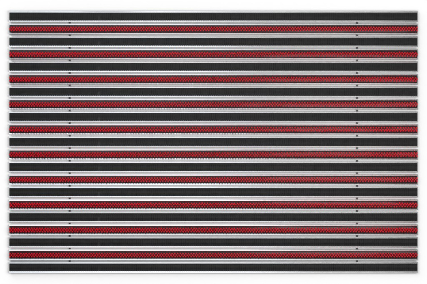 Top-Ansicht von Aluprofilmatte KLASSIK Safe R01V schwarz / Work B05 rot - Entrada
