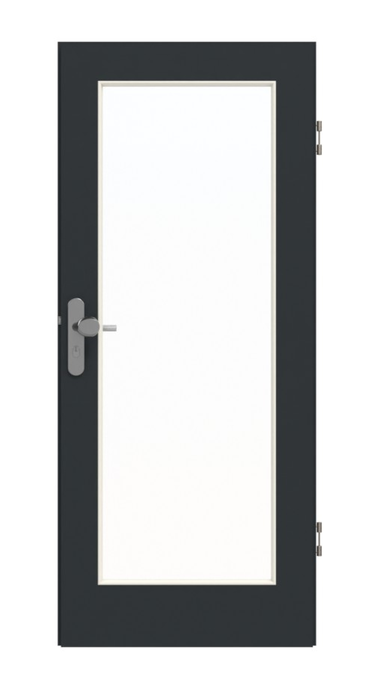 GARANT Wohnungseingangstür U12000SD Vulkanschwarz GHK08 mit Lichtausschnitt LA-2