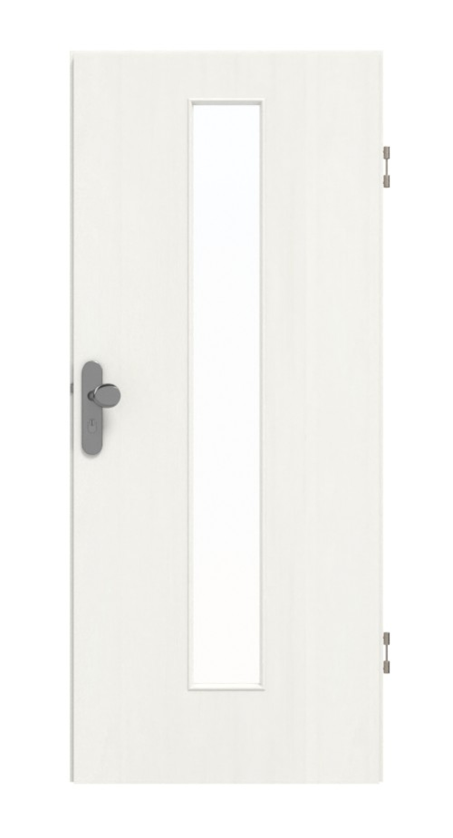 GARANT Wohnungseingangstür Authentic Bianco GCK08 mit Lichtausschnitt LA-4 mittig