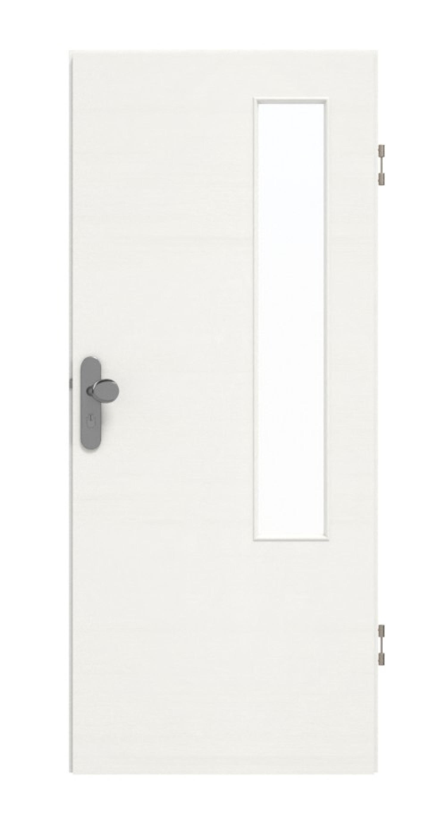 GARANT Wohnungseingangstür Quer Authentic Bianco CePaL mit Lichtausschnitt LA-5 bandseitig