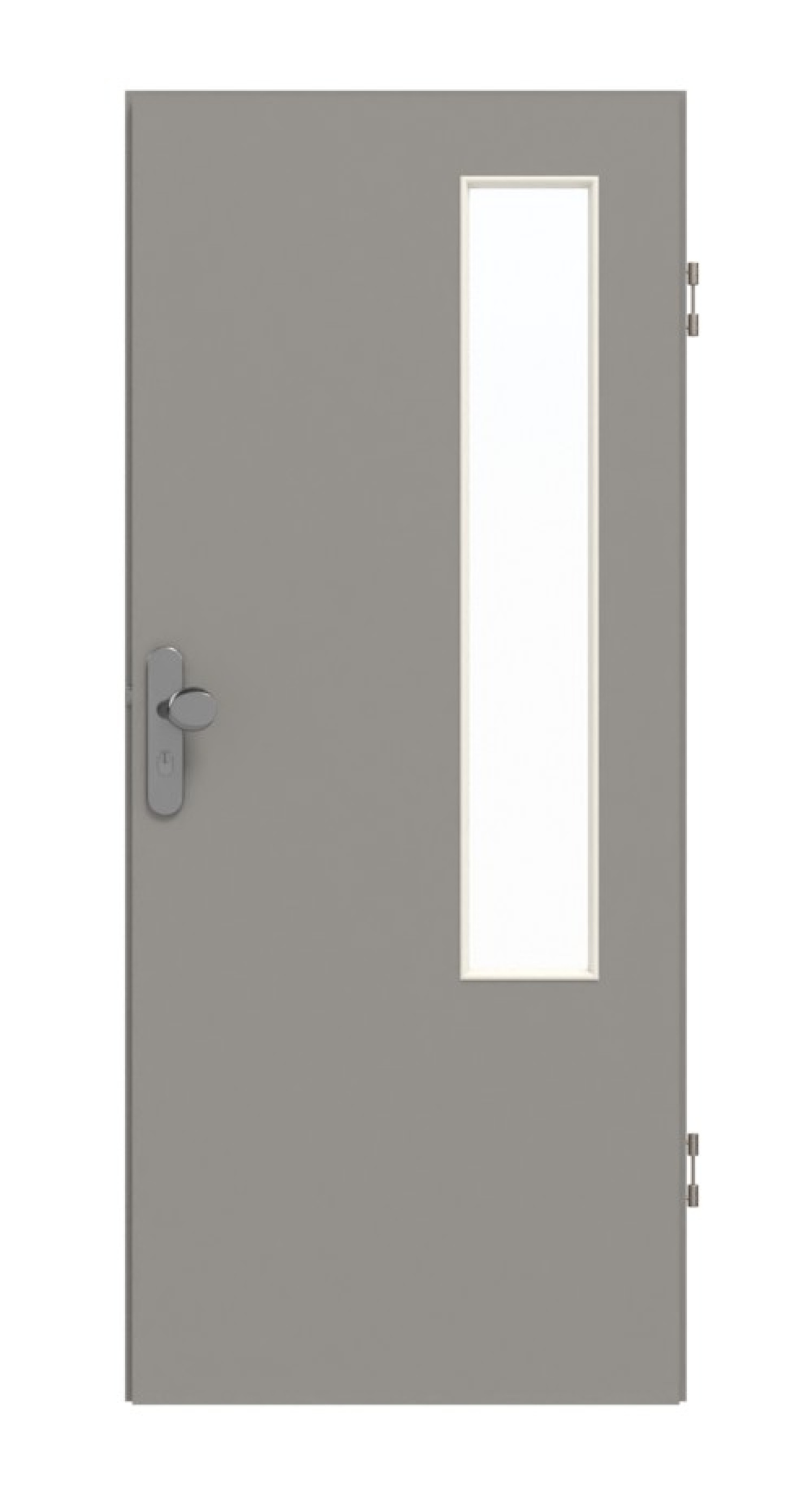 GARANT Wohnungseingangstür U12115SD Platingrau GHK08 mit Lichtausschnitt LA-5 bandseitig