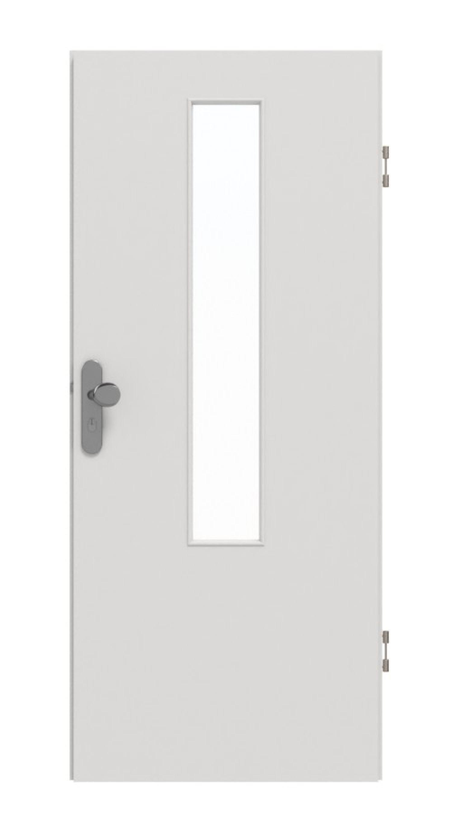 GARANT Wohnungseingangstür 0160-60 Silver Grey CePaL mit Lichtausschnitt LA-5 mittig