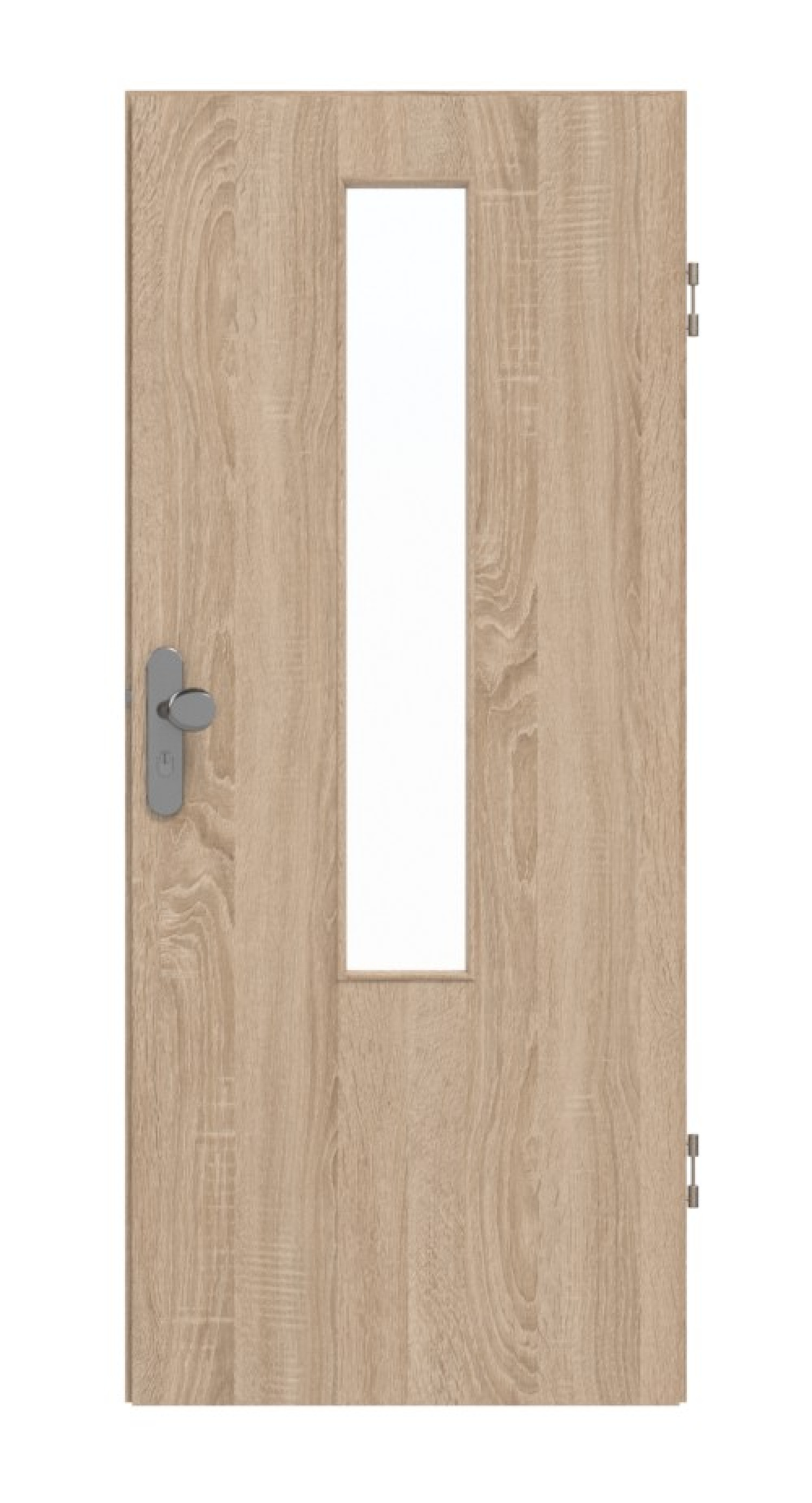 GARANT Wohnungseingangstür Authentic Eiche GCK08 mit Lichtausschnitt LA-5 mittig