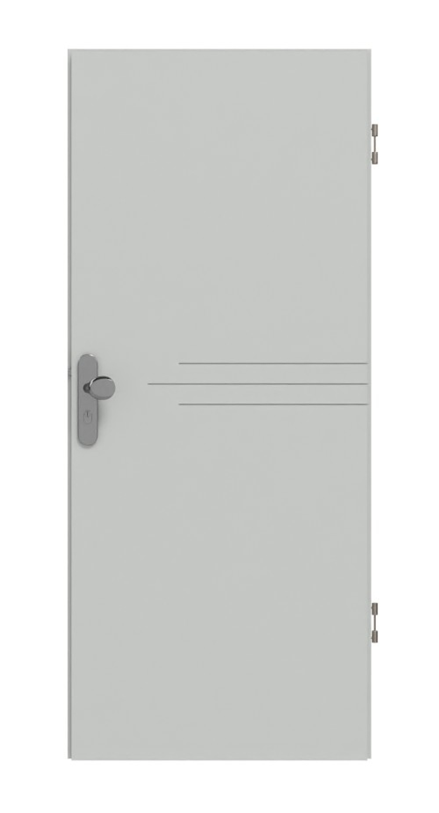 HÖRMANN Wohnungseingangstür Groove 56 Grau RAL 7035 Lack DesignLine
