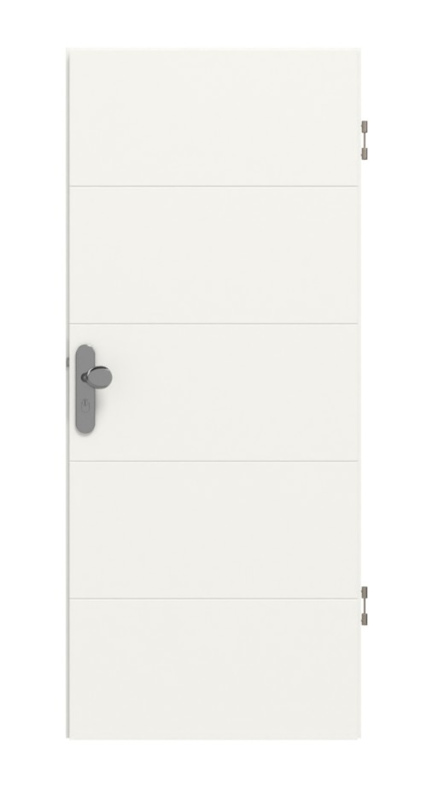 Frontansicht von Stripe 15 DesignLine Duradecor Verkehrsweiß RAL 9016  Wohnungseingangstür - Hörmann