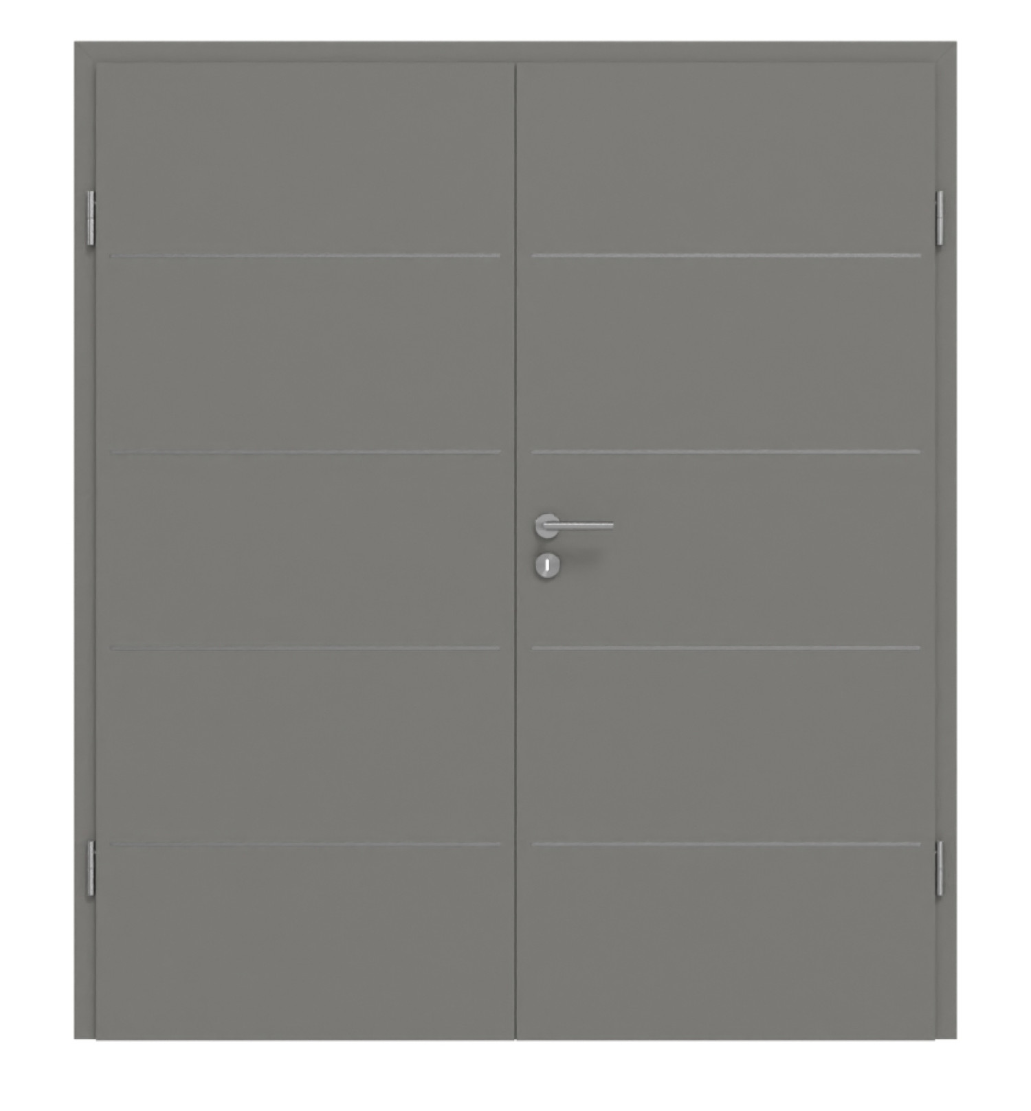GARANT Doppelflügeltür Aura 830 Matt Staubgrau 7037 G-TEC mit Zarge