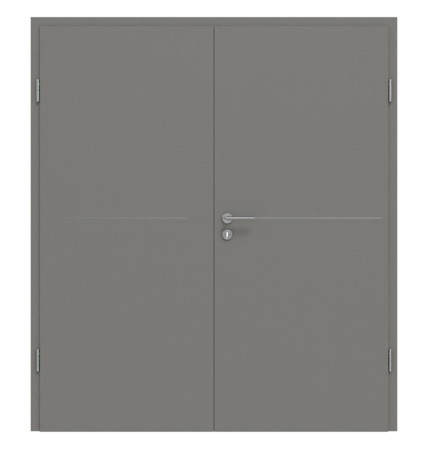 GARANT Doppelflügeltür Aura 831 Matt Staubgrau 7037 G-TEC mit Zarge