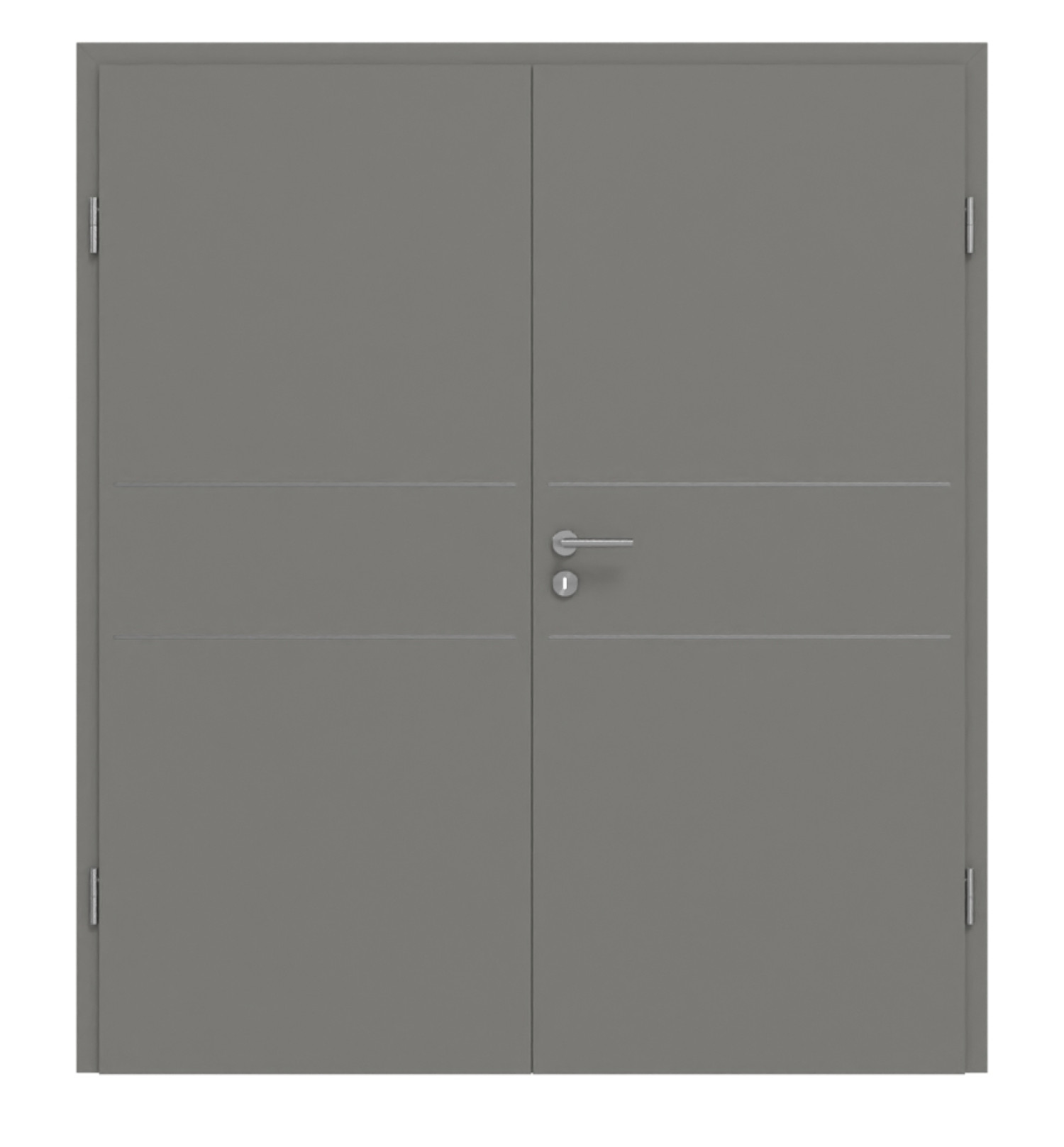 GARANT Doppelflügeltür Aura 832 Matt Staubgrau 7037 G-TEC mit Zarge