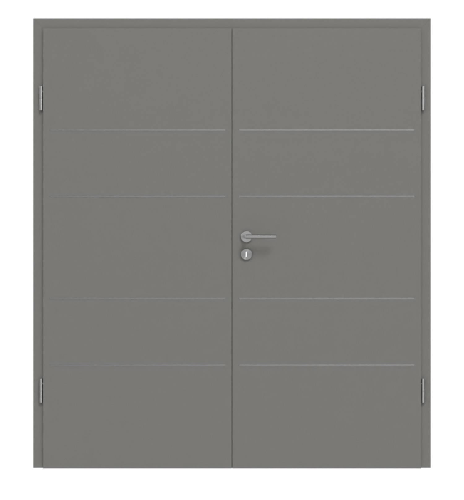 GARANT Doppelflügeltür Aura 833 Matt Staubgrau 7037 G-TEC mit Zarge