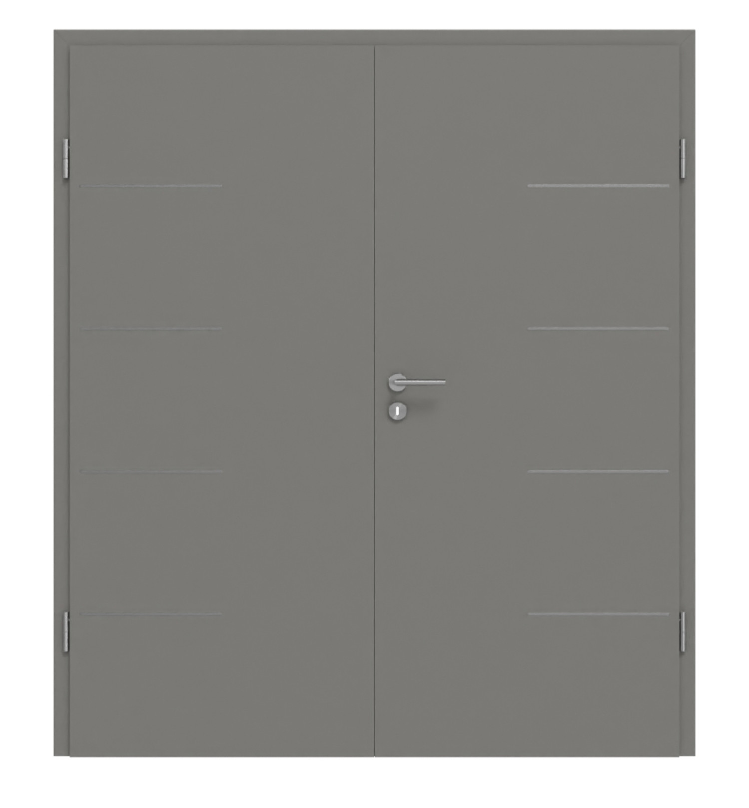 GARANT Doppelflügeltür Aura 834 Matt Staubgrau 7037 G-TEC mit Zarge