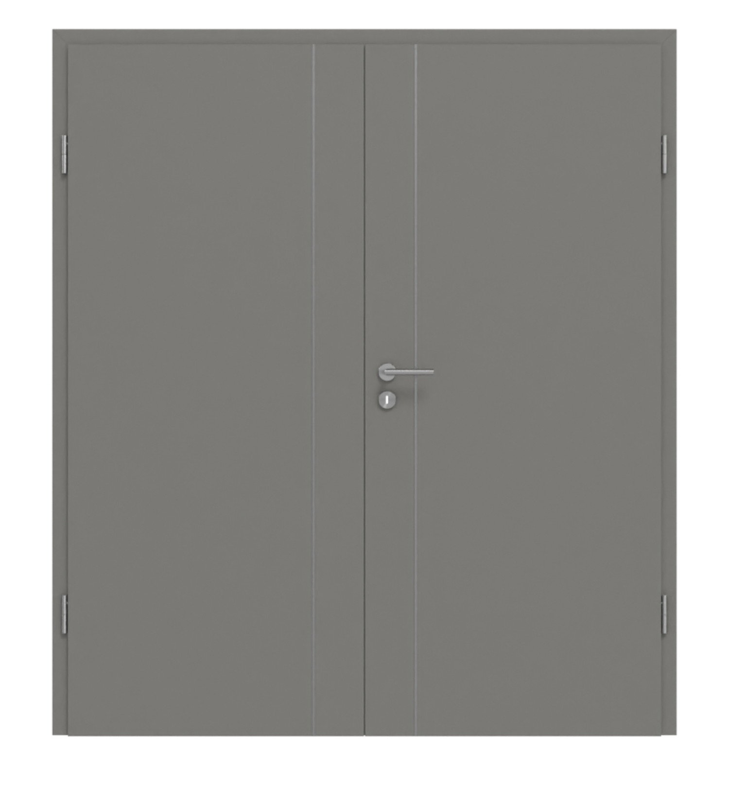 GARANT Doppelflügeltür Aura 850 Matt Staubgrau 7037 G-TEC mit Zarge