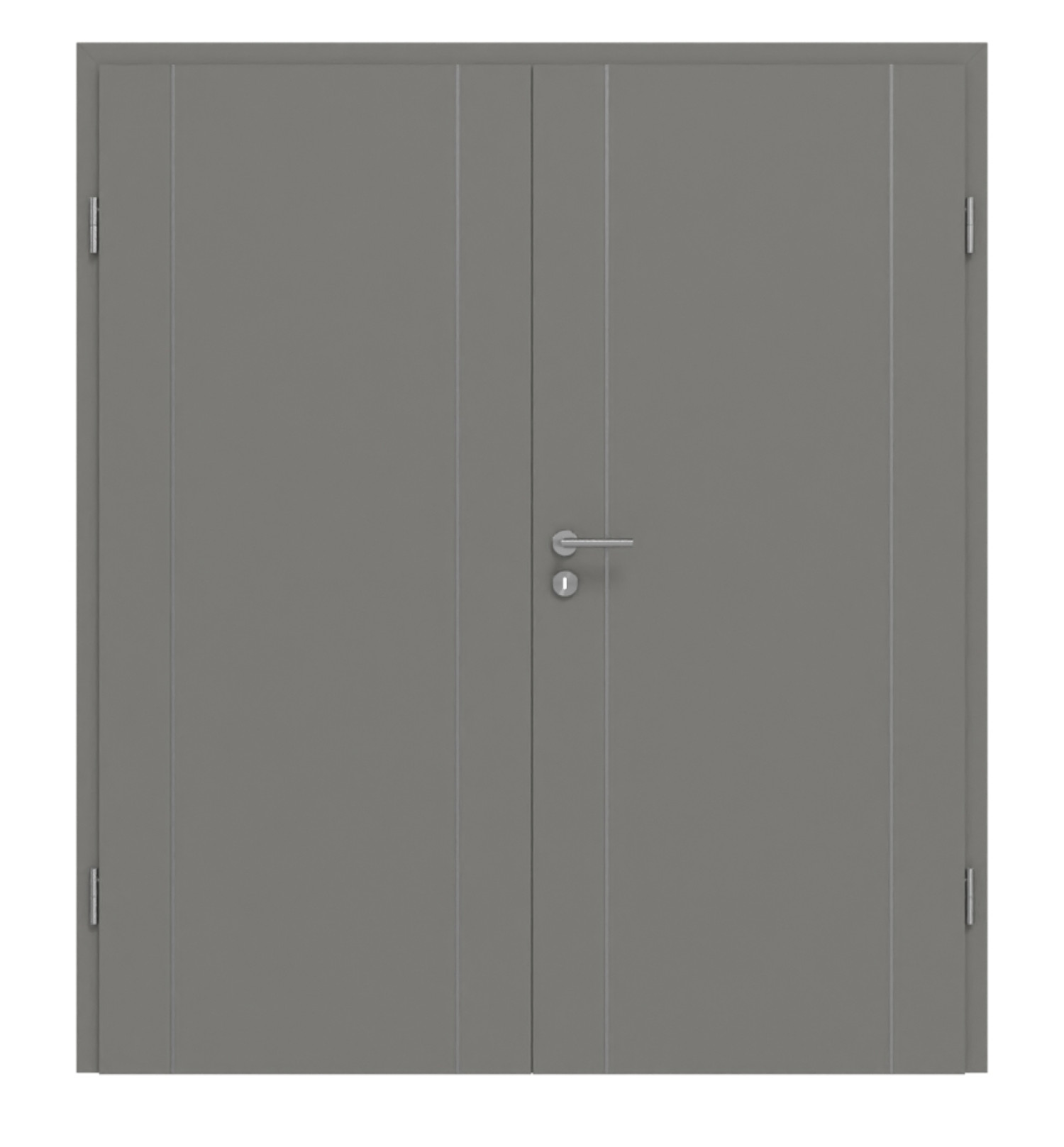 GARANT Doppelflügeltür Aura 851 Matt Staubgrau 7037 G-TEC mit Zarge