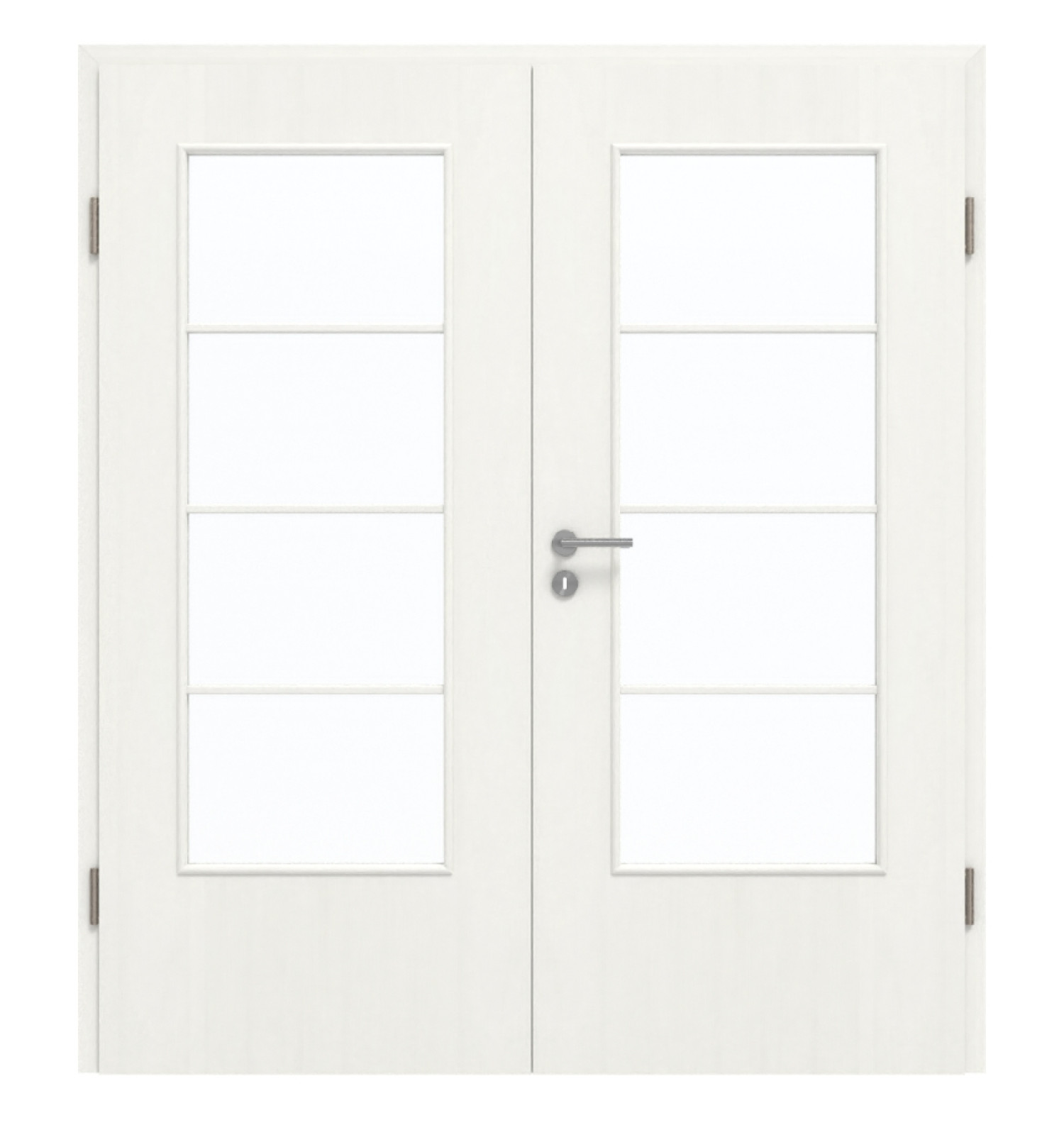GARANT Doppelflügeltür inkl. Zarge Authentic Bianco GCK08 mit Lichtausschnitt LA-DIN Sprosse SP10