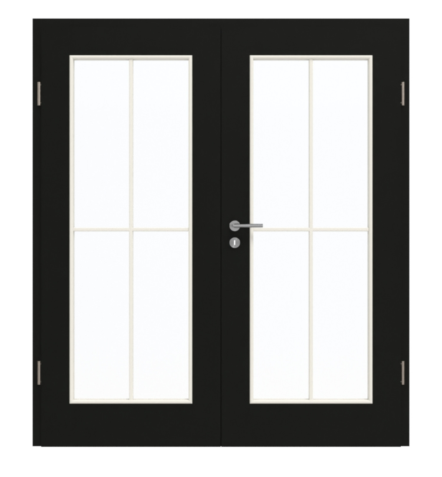 GARANT Doppelflügeltür inkl. Zarge 0901-60 Black Resopal mit Lichtausschnitt LA-2 Sprosse SP0