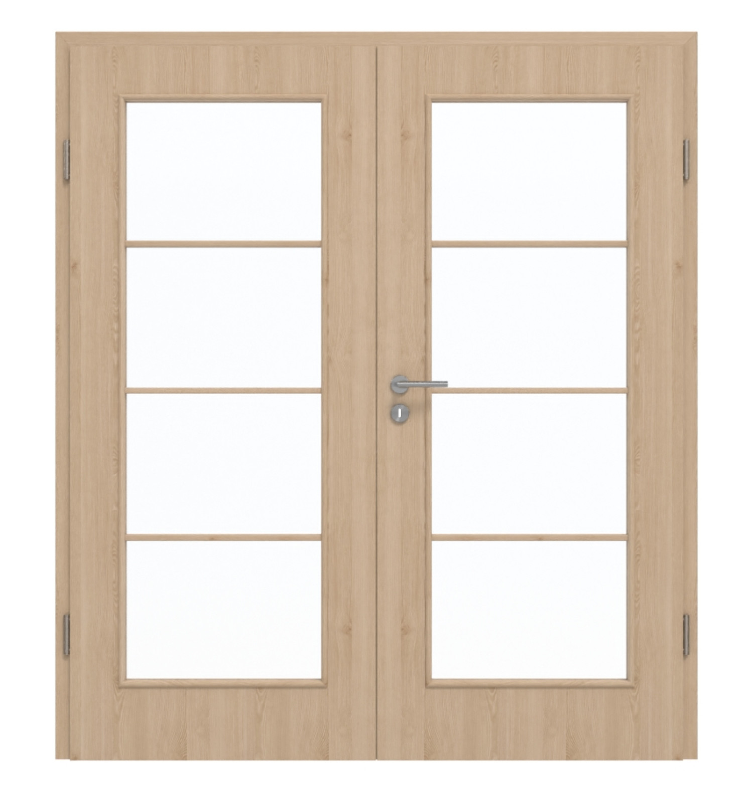 GARANT Doppelflügeltür inkl. Zarge Authentic Achat GCK08 mit Lichtausschnitt LA-2 Sprosse SP10