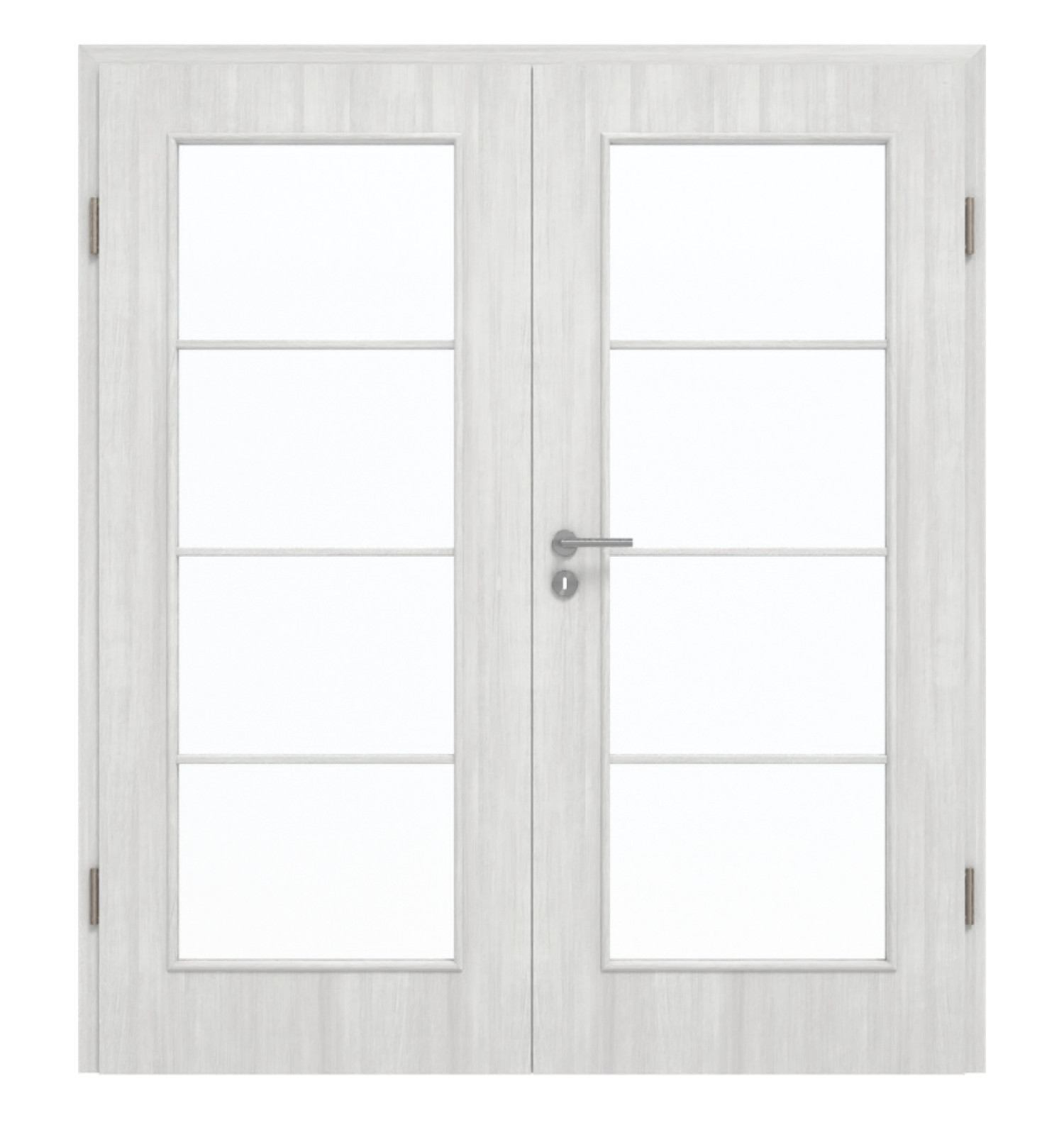 GARANT Doppelflügeltür inkl. Zarge Authentic Grigio GCK08 mit Lichtausschnitt LA-2 Sprosse SP10