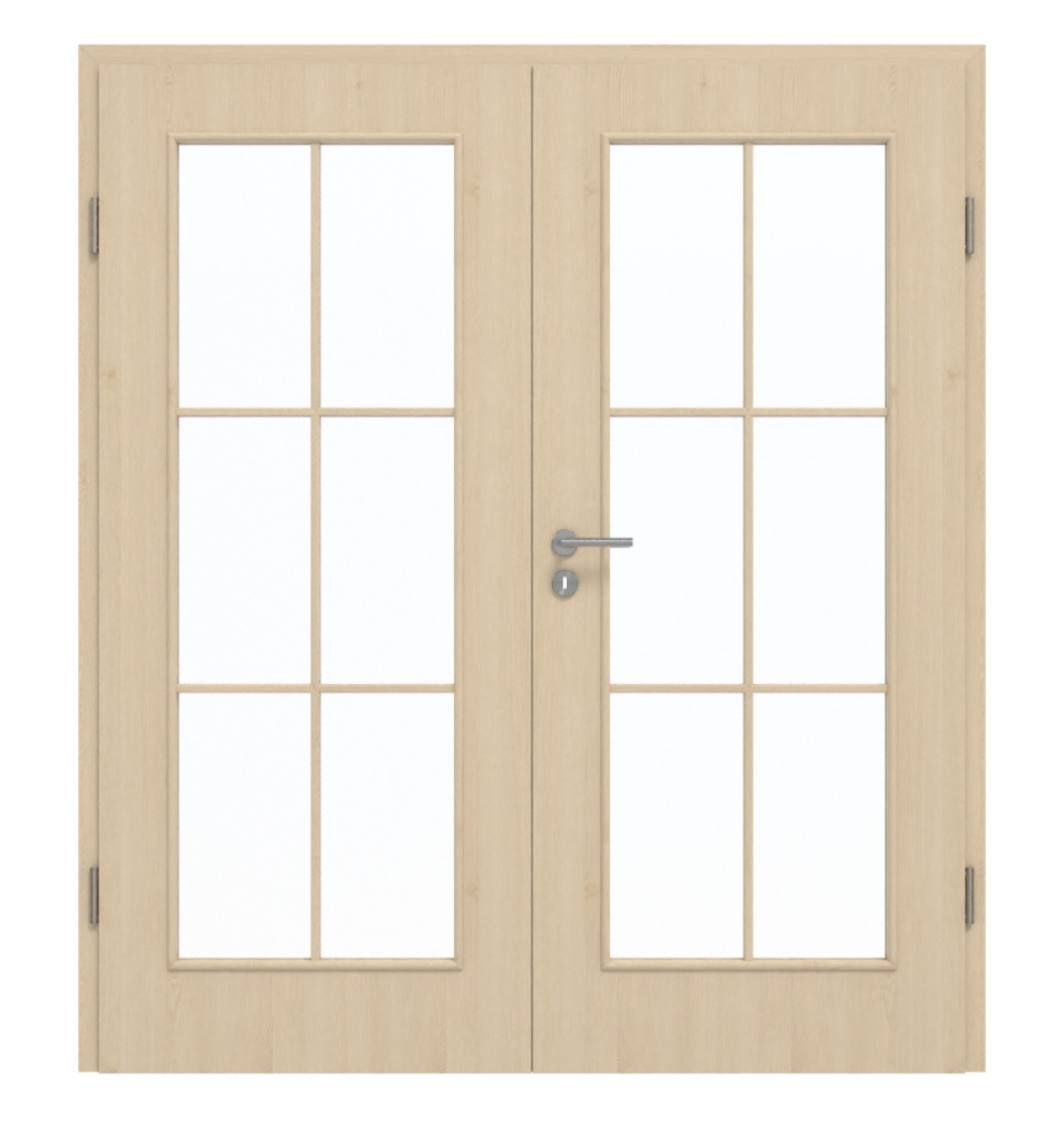 GARANT Doppelflügeltür inkl. Zarge Authentic Sand GCK08 mit Lichtausschnitt LA-2 Sprosse SP4