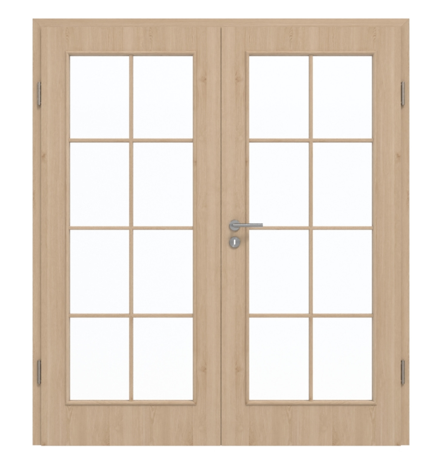 GARANT Doppelflügeltür inkl. Zarge Authentic Achat GCK08 mit Lichtausschnitt LA-3 Sprosse SP1