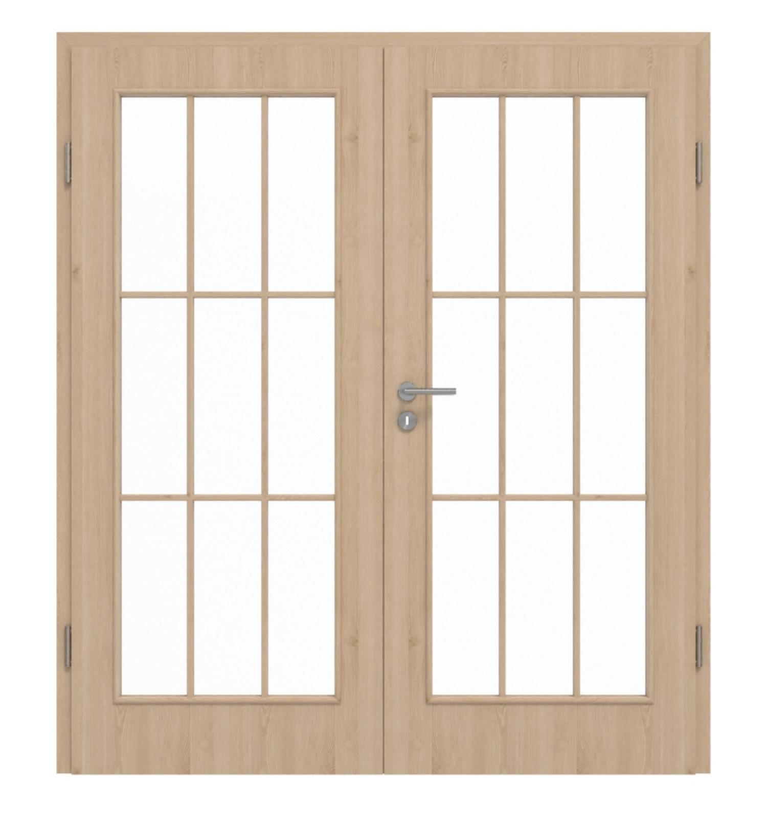 GARANT Doppelflügeltür inkl. Zarge Authentic Achat GCK08 mit Lichtausschnitt LA-3 Sprosse SP2
