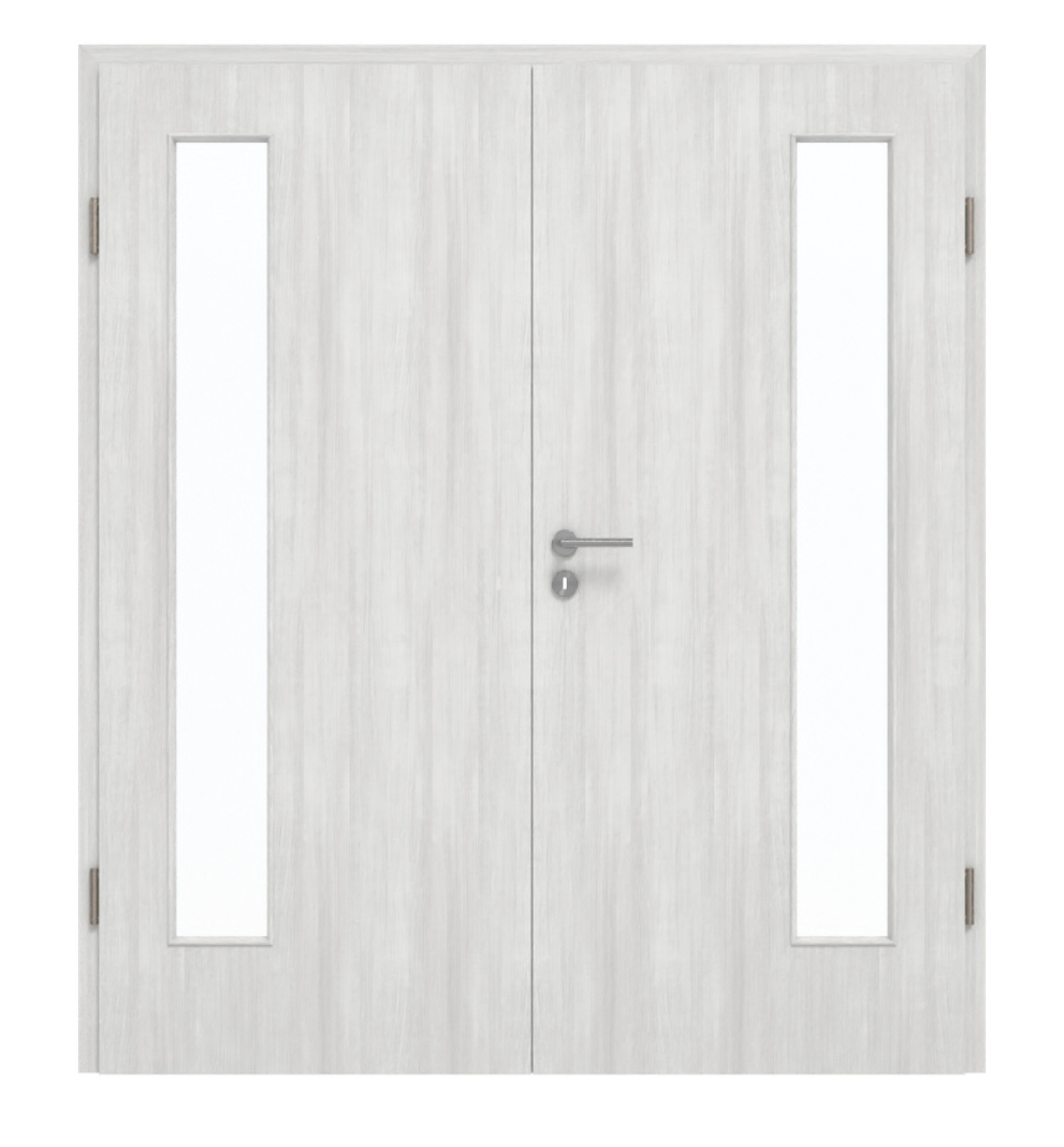 GARANT Doppelflügeltür inkl. Zarge Authentic Grigio GCK08 mit Lichtausschnitt LA-4 bandseitig