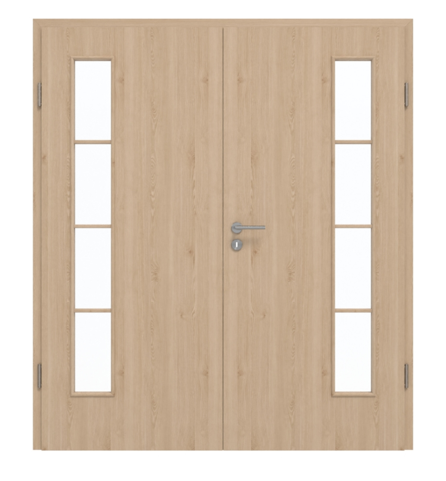 GARANT Doppelflügeltür inkl. Zarge Authentic Achat GCK08 mit Lichtausschnitt LA-4 bandseitig Sprosse SP10