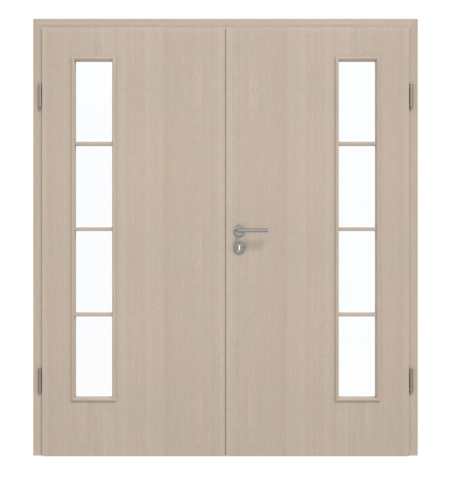 GARANT Doppelflügeltür inkl. Zarge Authentic Akazie GCK08 mit Lichtausschnitt LA-4 bandseitig Sprosse SP10