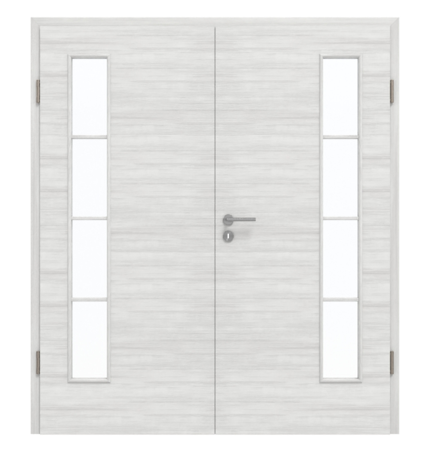 GARANT Doppelflügeltür inkl. Zarge Quer Authentic Grigio CePaL mit Lichtausschnitt LA-4 bandseitig Sprosse SP10