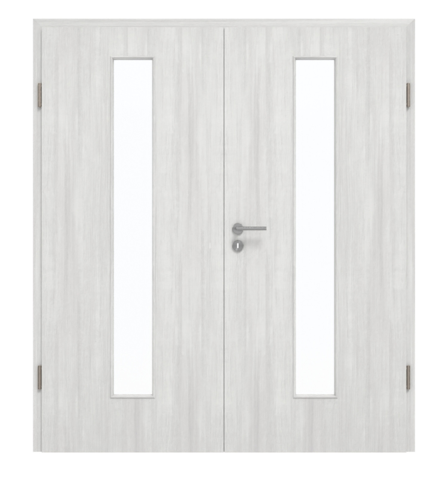GARANT Doppelflügeltür inkl. Zarge Authentic Grigio GCK08 mit Lichtausschnitt LA-4 mittig