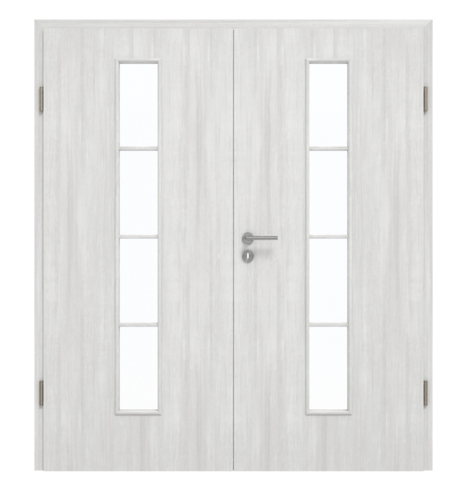 GARANT Doppelflügeltür inkl. Zarge Authentic Grigio GCK08 mit Lichtausschnitt LA-4 mittig Sprosse SP10