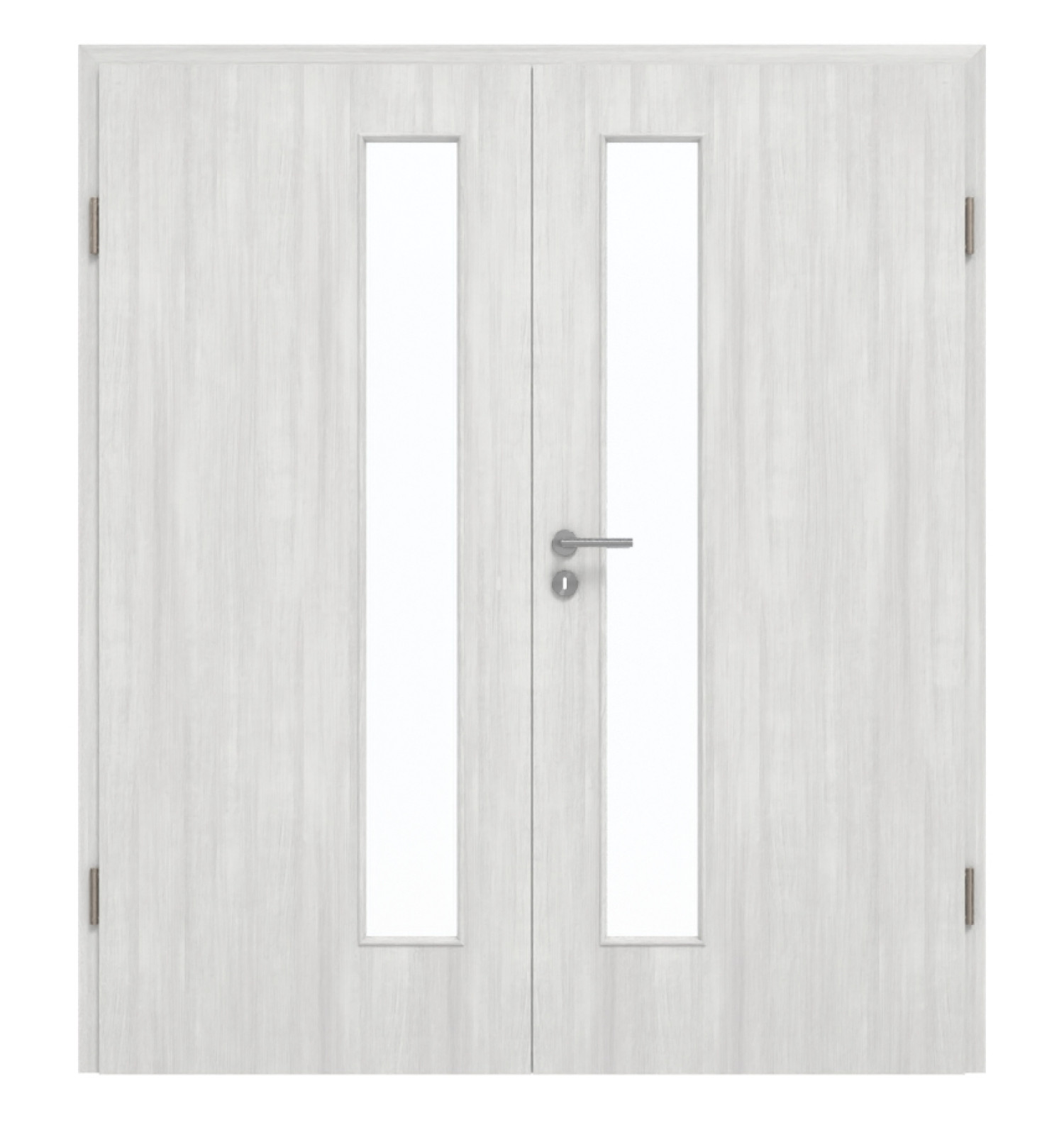 GARANT Doppelflügeltür inkl. Zarge Authentic Grigio GCK08 mit Lichtausschnitt LA-4 schlossseitig