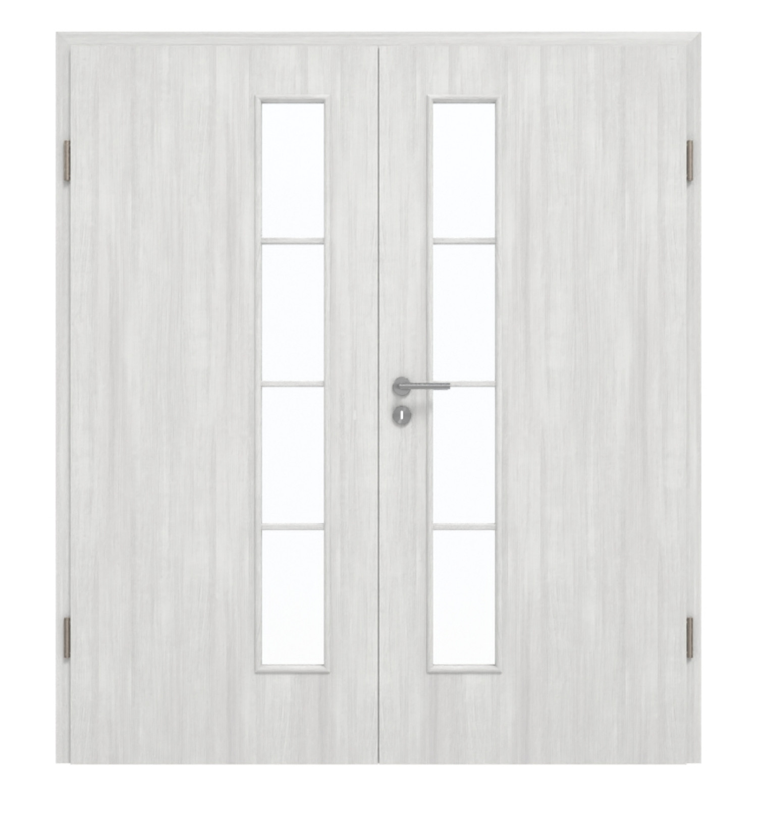 GARANT Doppelflügeltür inkl. Zarge Authentic Grigio GCK08 mit Lichtausschnitt LA-4 schlossseitig Sprosse SP10