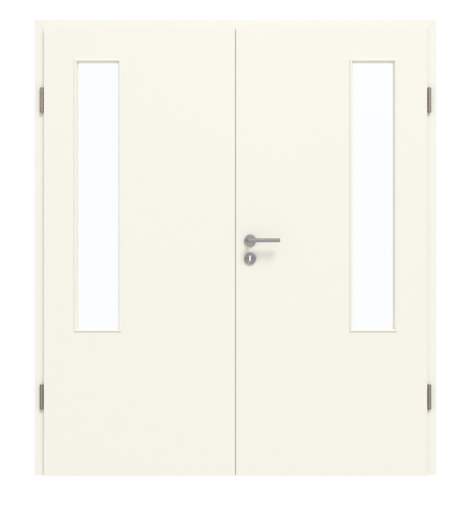 GARANT Doppelflügeltür inkl. Zarge 9417-60 Snow White CePaL mit Lichtausschnitt LA-5 bandseitig