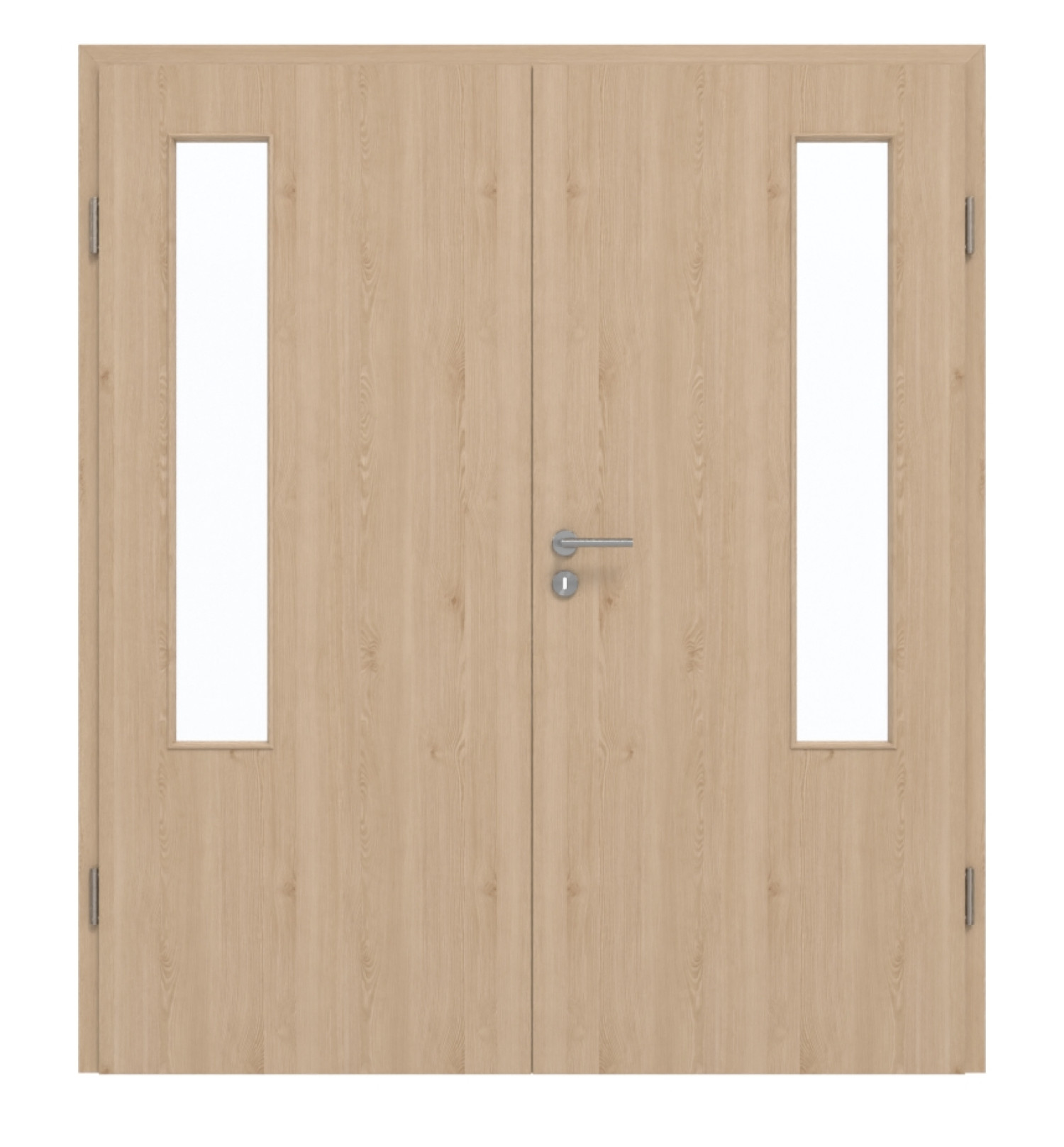 GARANT Doppelflügeltür inkl. Zarge Authentic Achat GCK08 mit Lichtausschnitt LA-5 bandseitig