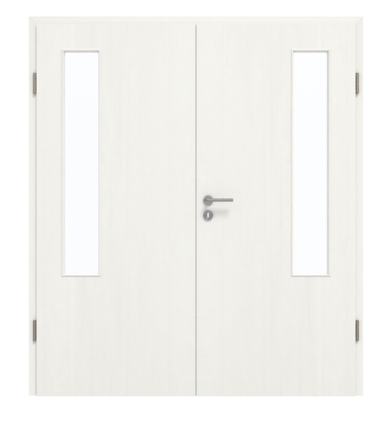 GARANT Doppelflügeltür inkl. Zarge Authentic Bianco GCK08 mit Lichtausschnitt LA-5 bandseitig