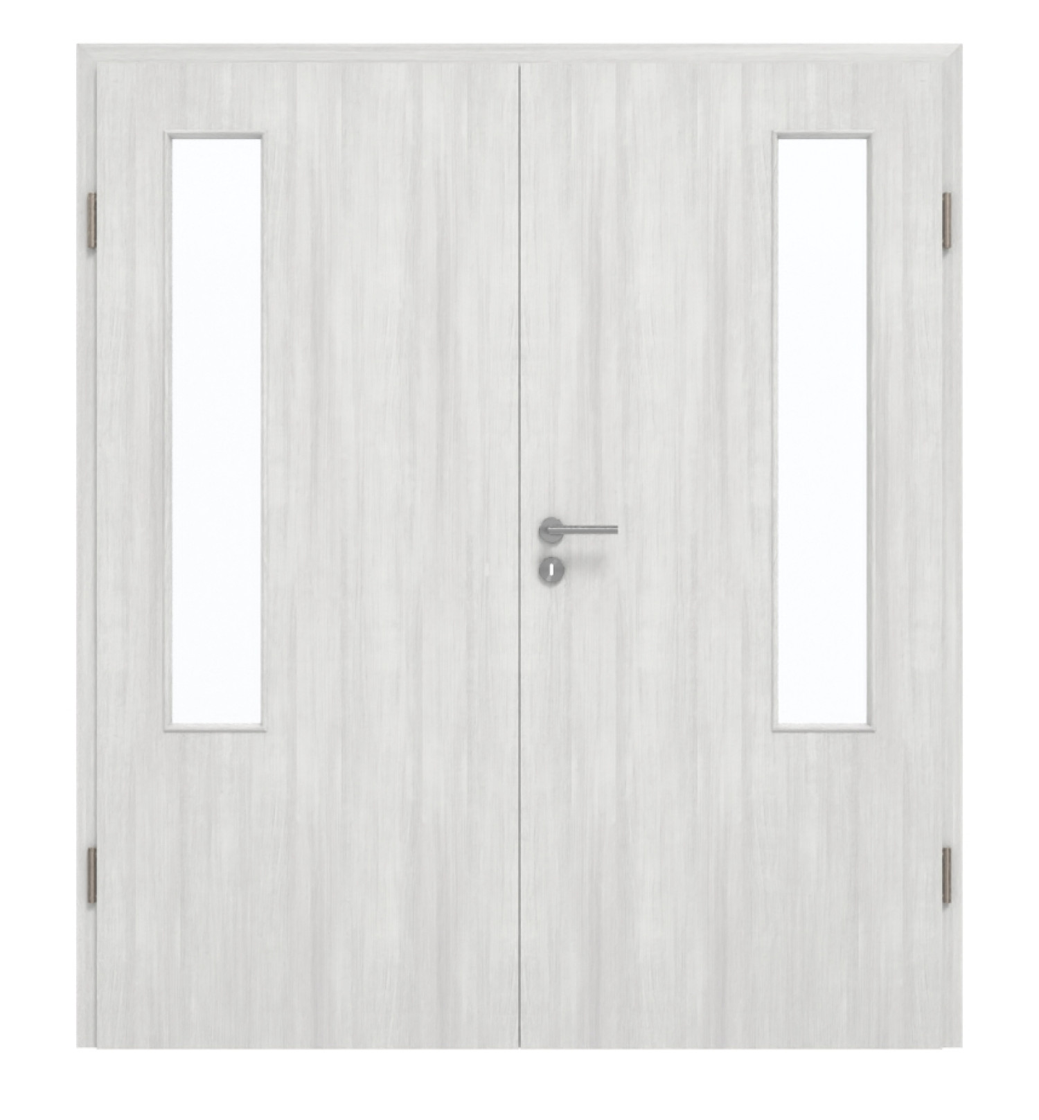 GARANT Doppelflügeltür inkl. Zarge Authentic Grigio GCK08 mit Lichtausschnitt LA-5 bandseitig