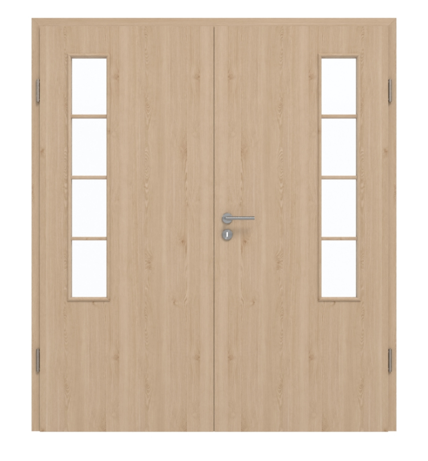 GARANT Doppelflügeltür inkl. Zarge Authentic Achat GCK08 mit Lichtausschnitt LA-5 bandseitig Sprosse SP10