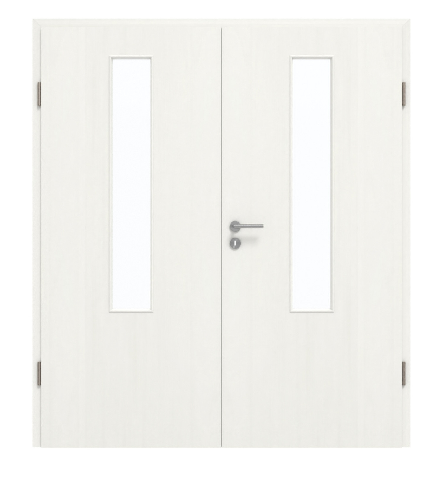 GARANT Doppelflügeltür inkl. Zarge Authentic Bianco GCK08 mit Lichtausschnitt LA-5 mittig