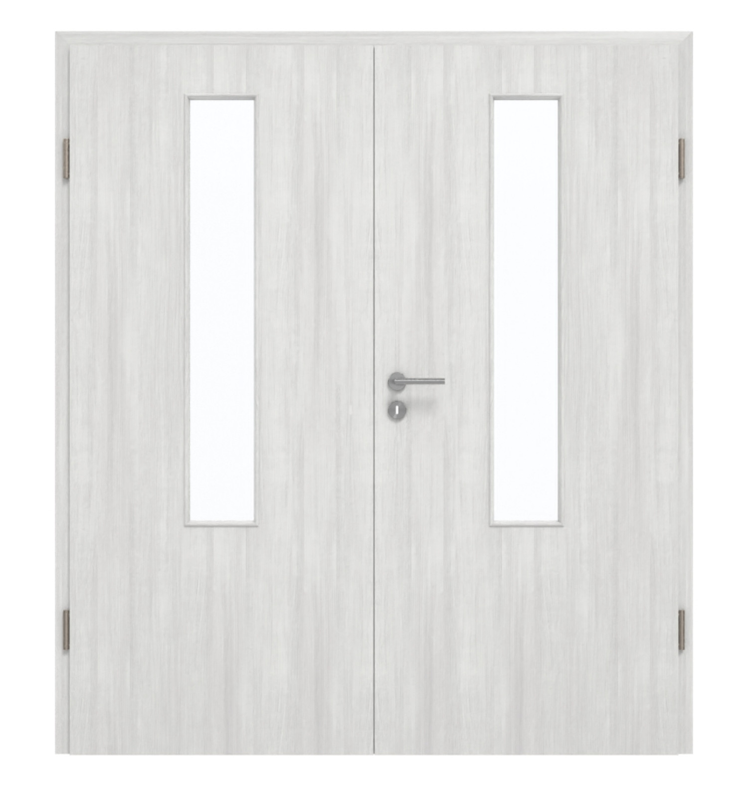 GARANT Doppelflügeltür inkl. Zarge Authentic Grigio GCK08 mit Lichtausschnitt LA-5 mittig