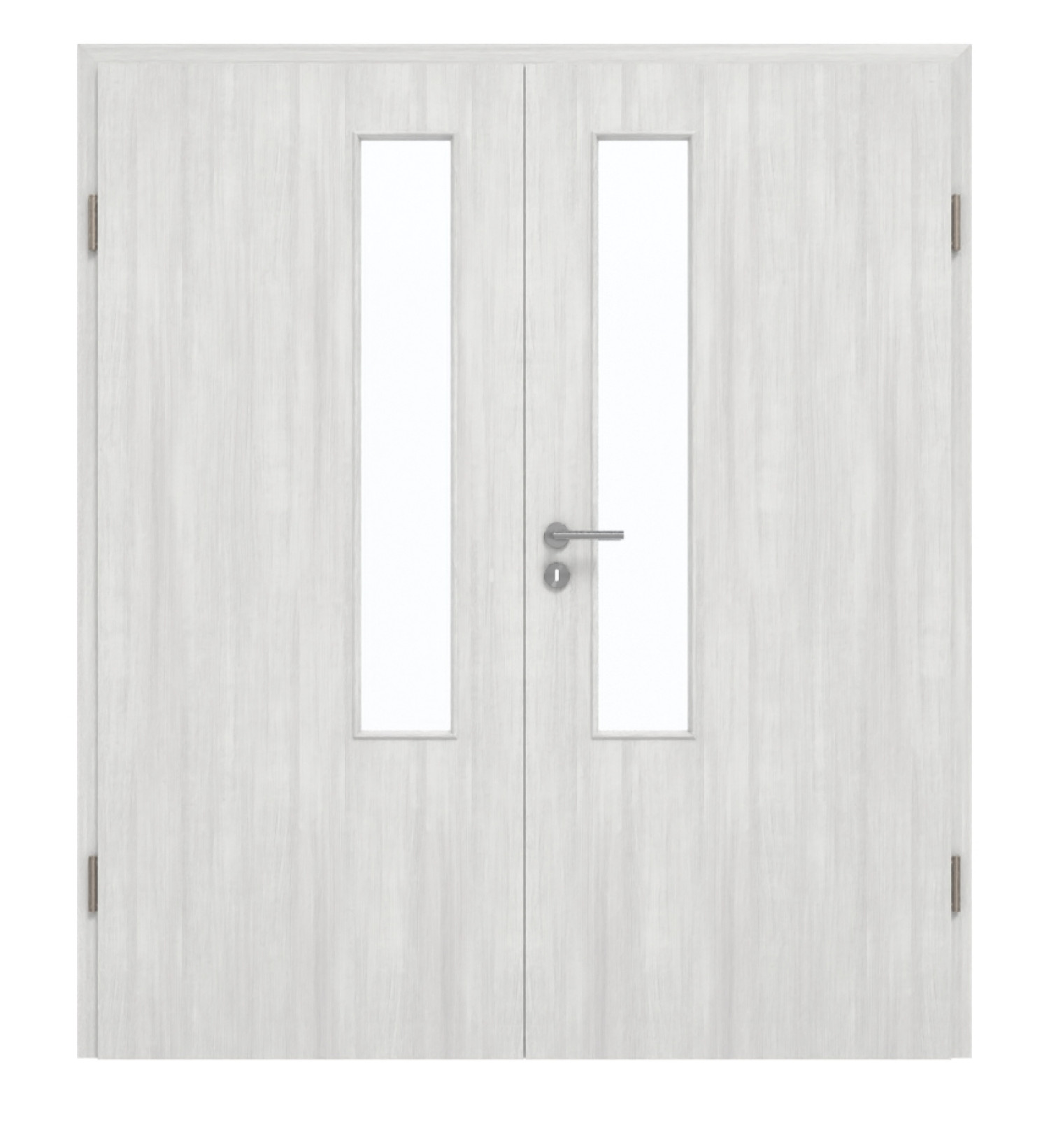 GARANT Doppelflügeltür inkl. Zarge Authentic Grigio GCK08 mit Lichtausschnitt LA-5 schlossseitig
