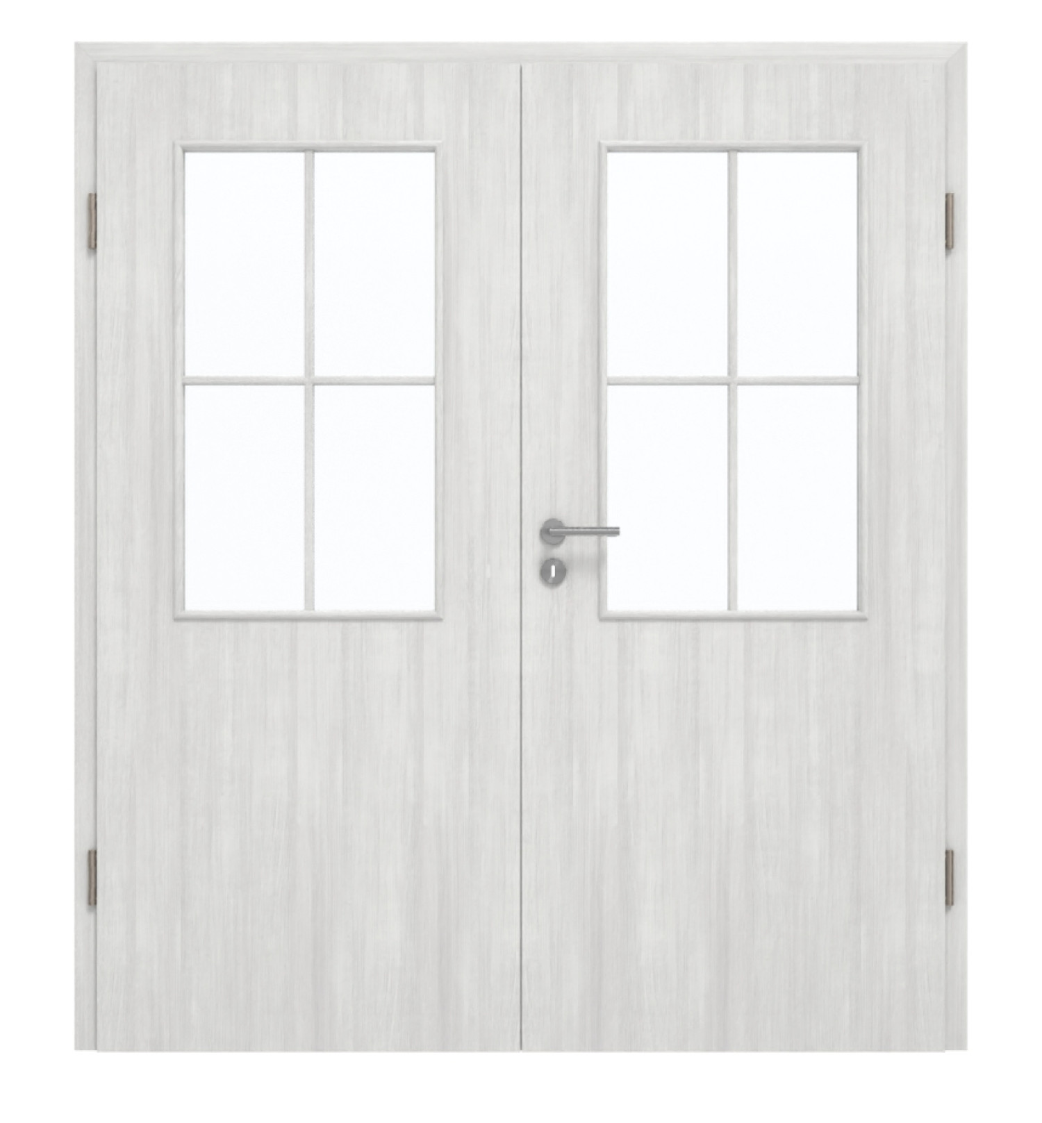 GARANT Doppelflügeltür inkl. Zarge Authentic Grigio CePaL mit Lichtausschnitt LA-6 Sprosse SP0