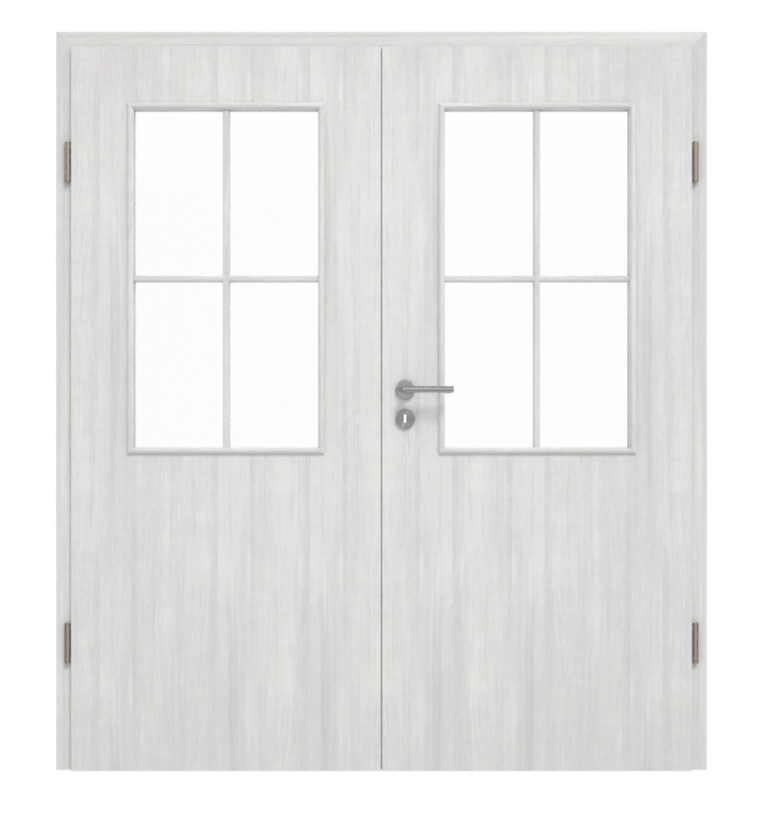 GARANT Doppelflügeltür inkl. Zarge Authentic Grigio GCK08 mit Lichtausschnitt LA-6 Sprosse SP0