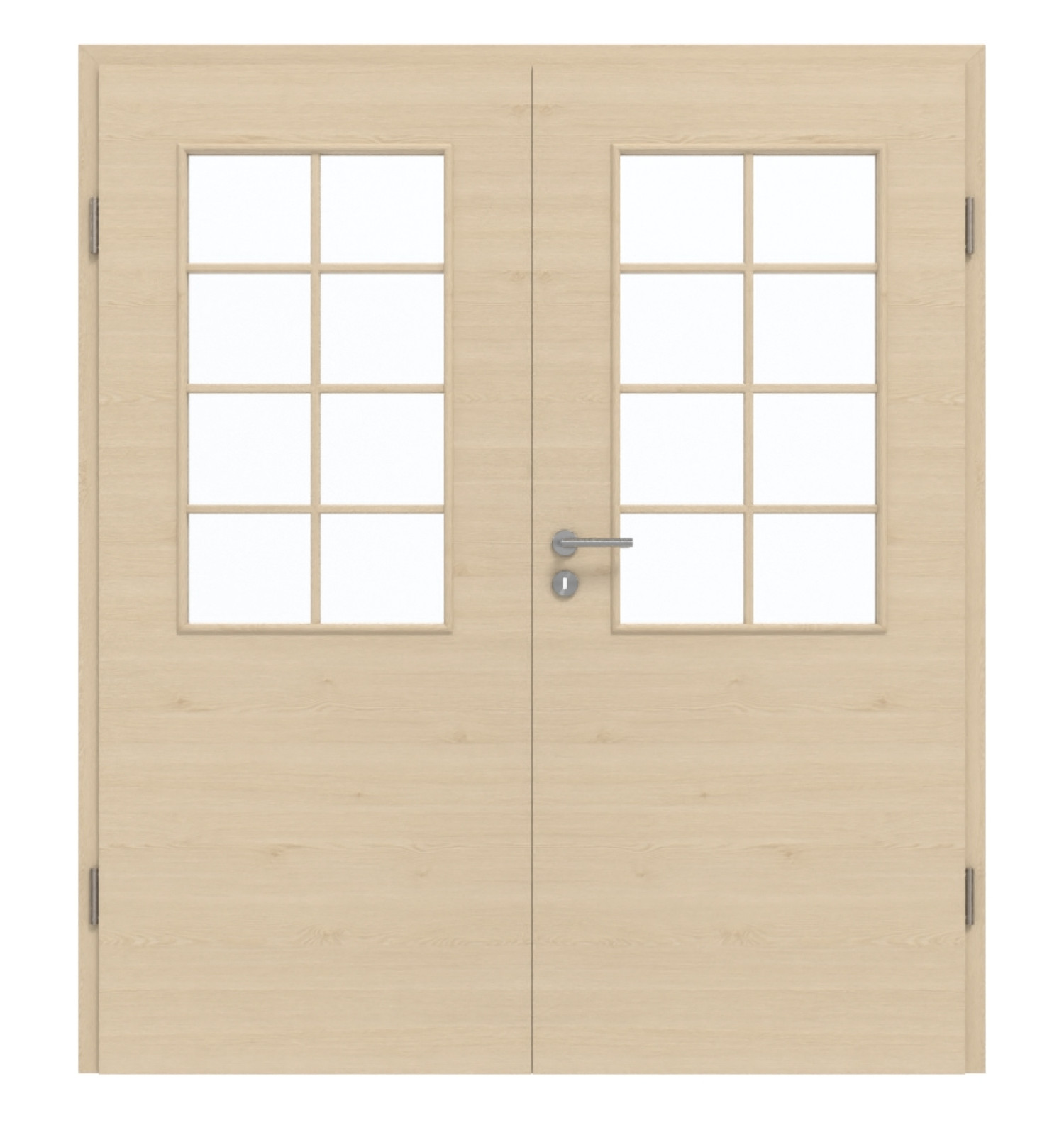 GARANT Doppelflügeltür inkl. Zarge Quer Authentic Sand GCK08 mit Lichtausschnitt LA-6 Sprosse SP1