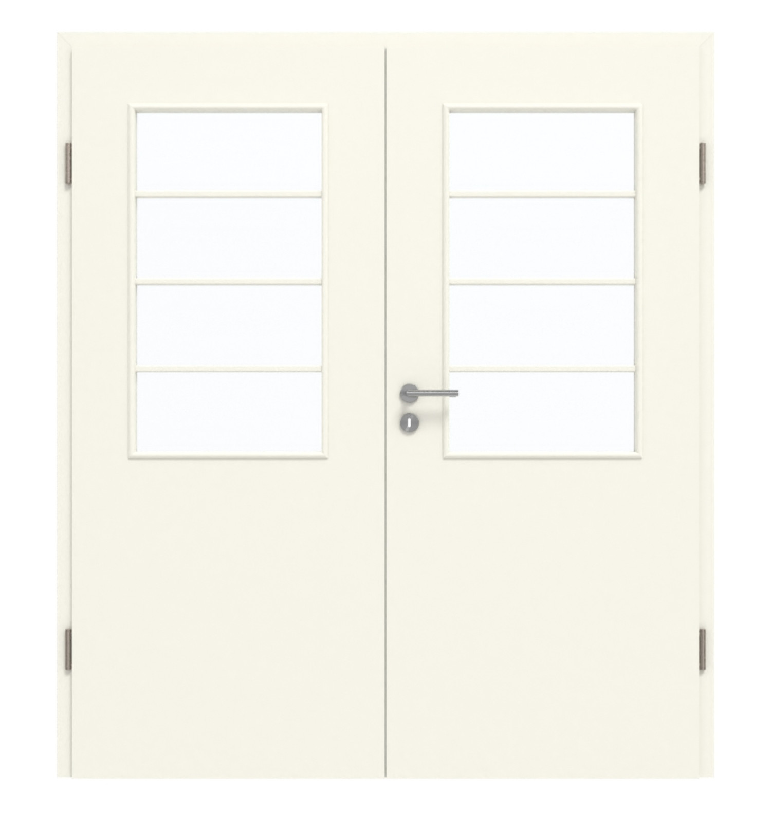 GARANT Doppelflügeltür inkl. Zarge 9417-60 Snow White CePaL mit Lichtausschnitt LA-6 Sprosse SP10