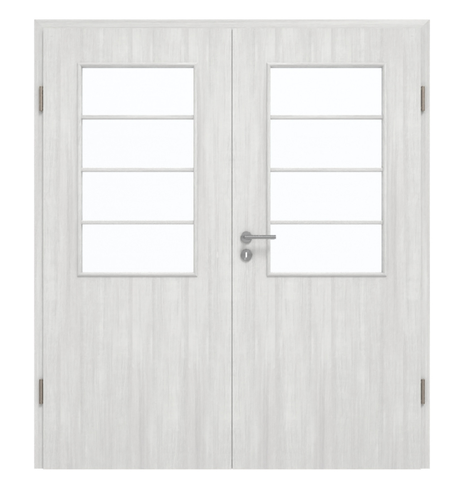 GARANT Doppelflügeltür inkl. Zarge Authentic Grigio GCK08 mit Lichtausschnitt LA-6 Sprosse SP10