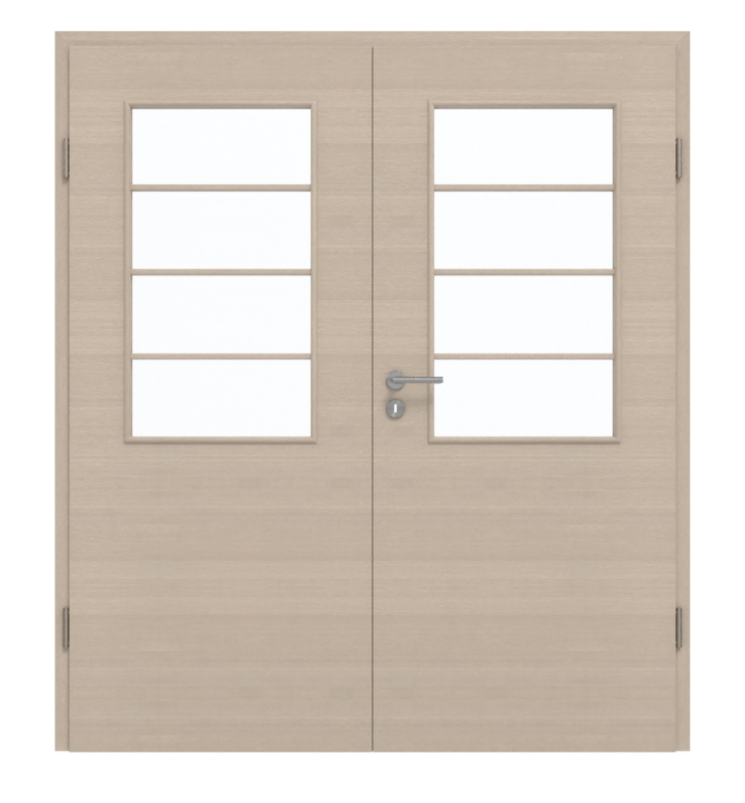 GARANT Doppelflügeltür inkl. Zarge Quer Authentic Akazie GCK08 mit Lichtausschnitt LA-6 Sprosse SP10