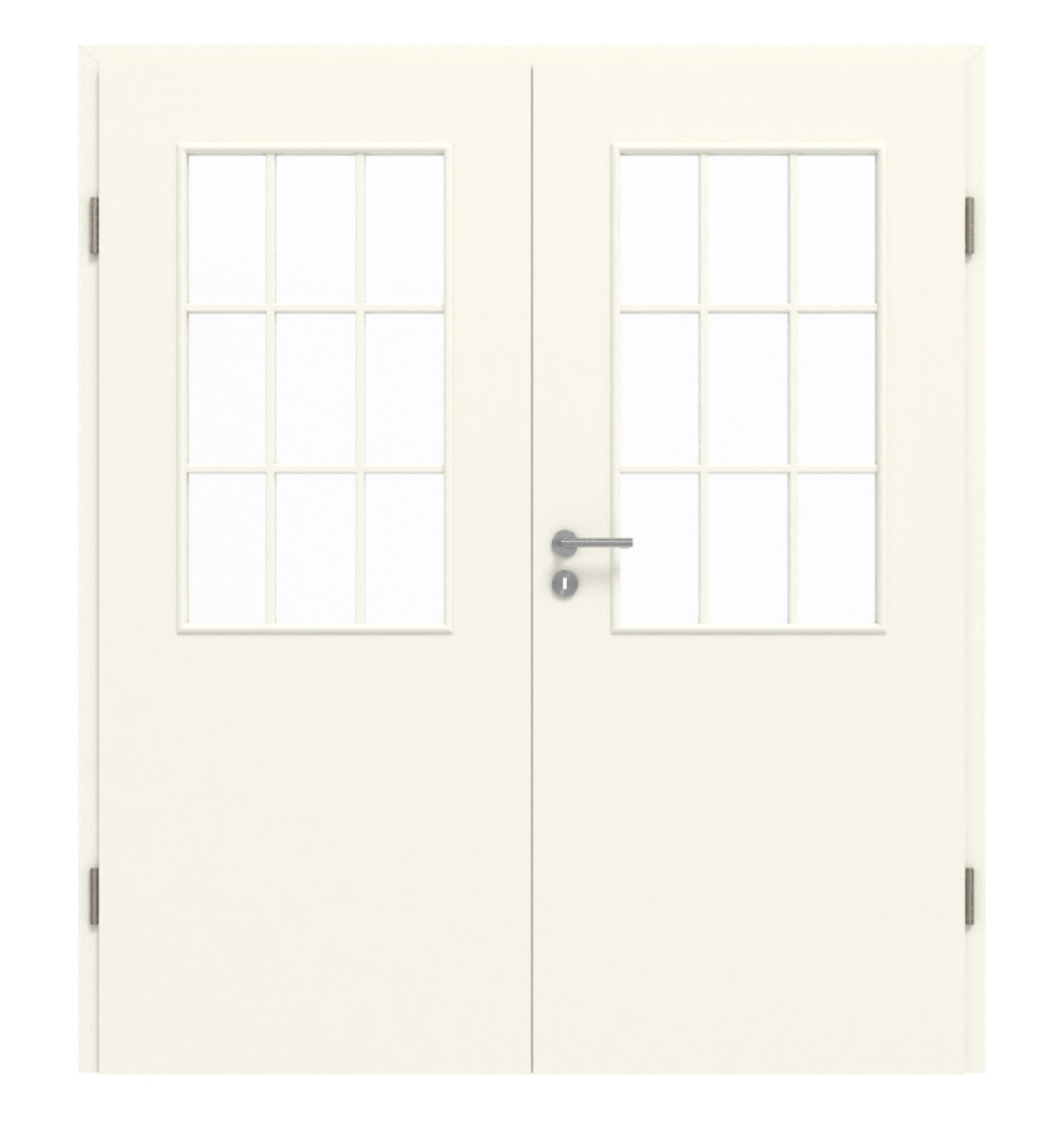 GARANT Doppelflügeltür inkl. Zarge 9417-60 Snow White CePaL mit Lichtausschnitt LA-6 Sprosse SP2