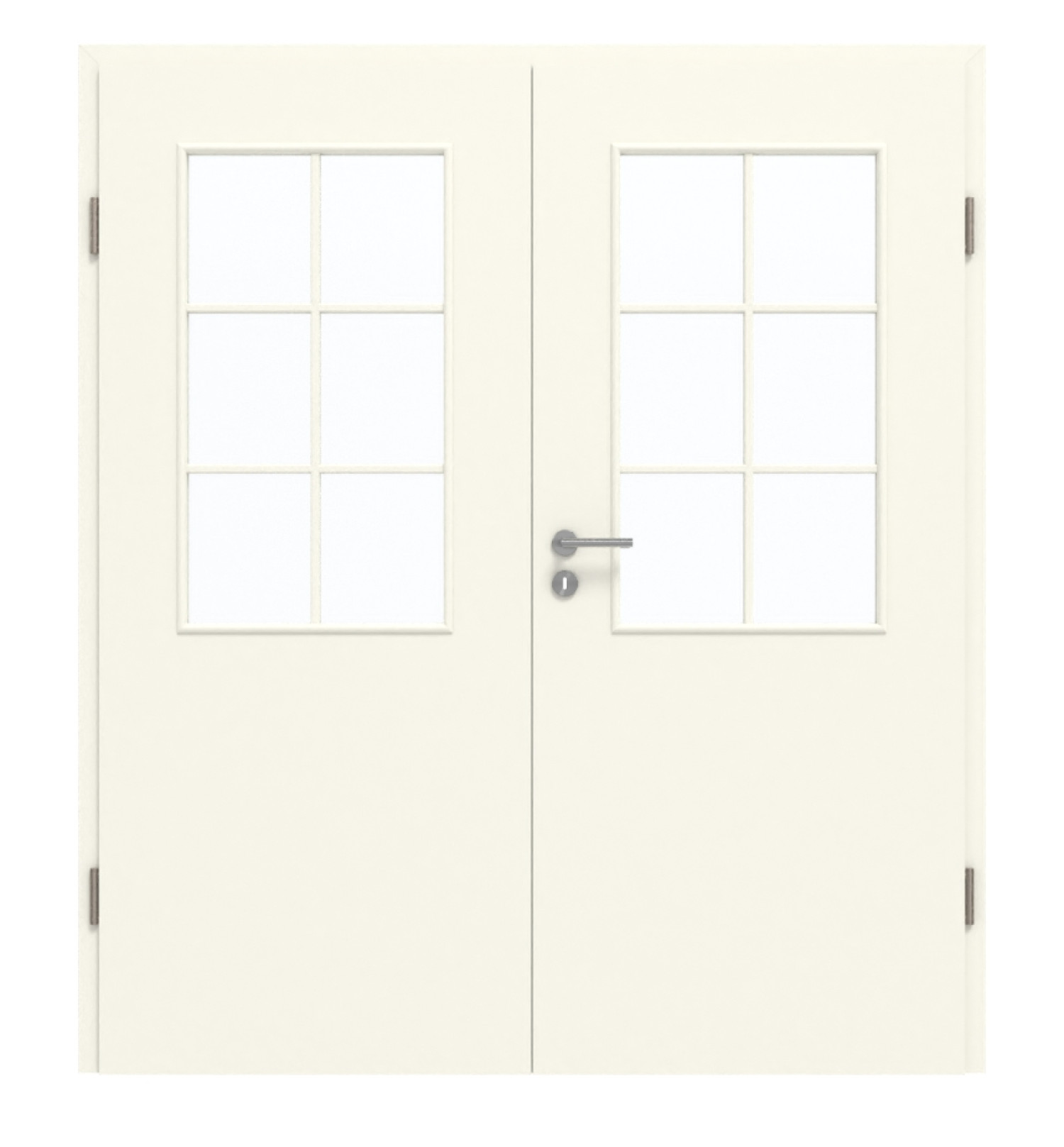 GARANT Doppelflügeltür inkl. Zarge 9417-60 Snow White CePaL mit Lichtausschnitt LA-6 Sprosse SP4